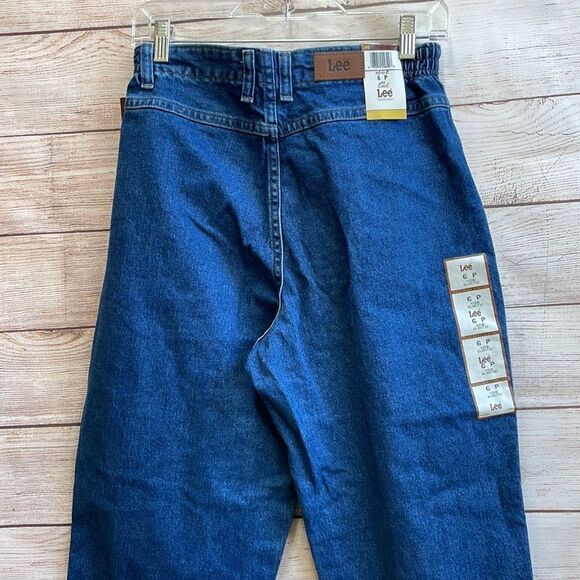 VINTAGE NEW WITH TAGS LEE SIDE ELASTIC JEANS - Picture 6 of 8